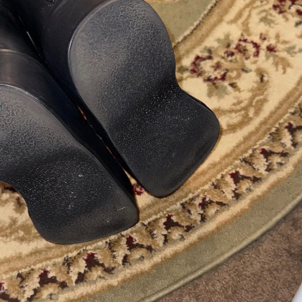 Demonia Black Combat Boots with Green Heart Accents - Picture 6 of 7